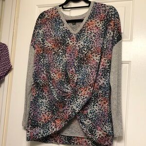 Multicolor Leopard Print Sweater